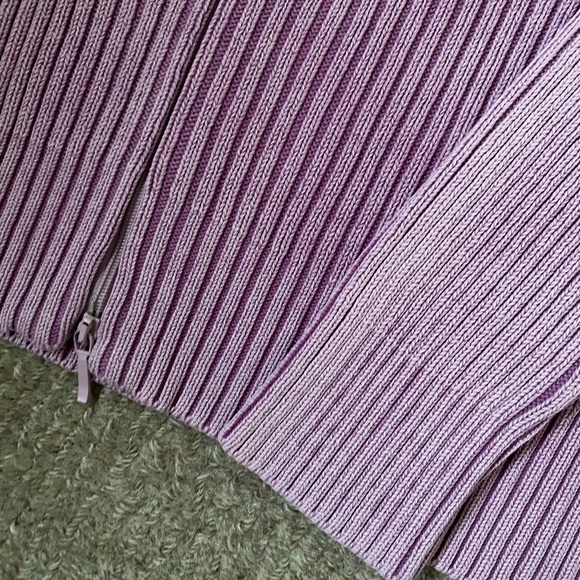 Cotton zippered cardigan sweater - Picture 2 of 6